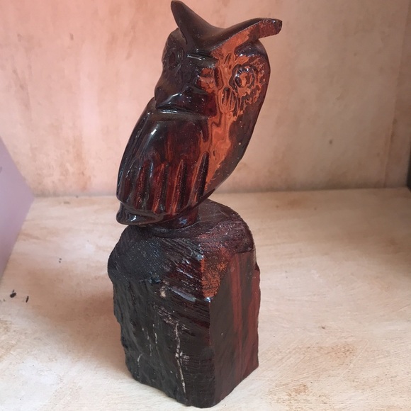 Vintage hand carved Ironwood owl, 2 piece chili/spices crusher rare unique - Picture 11 of 16